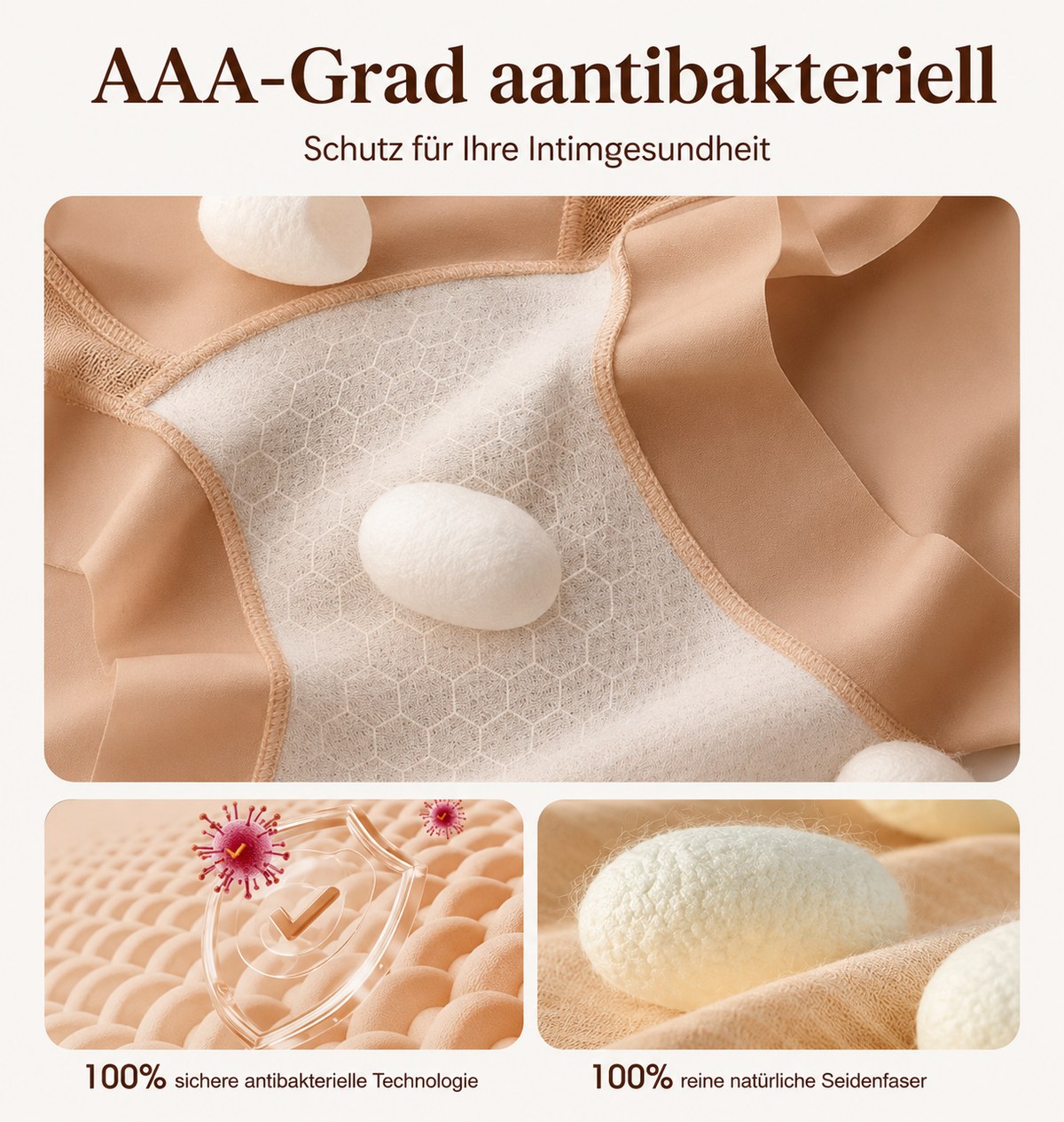 UNIQUE | Atmungsaktive Damen-Shorts-Unterwäsche | 2 Stück